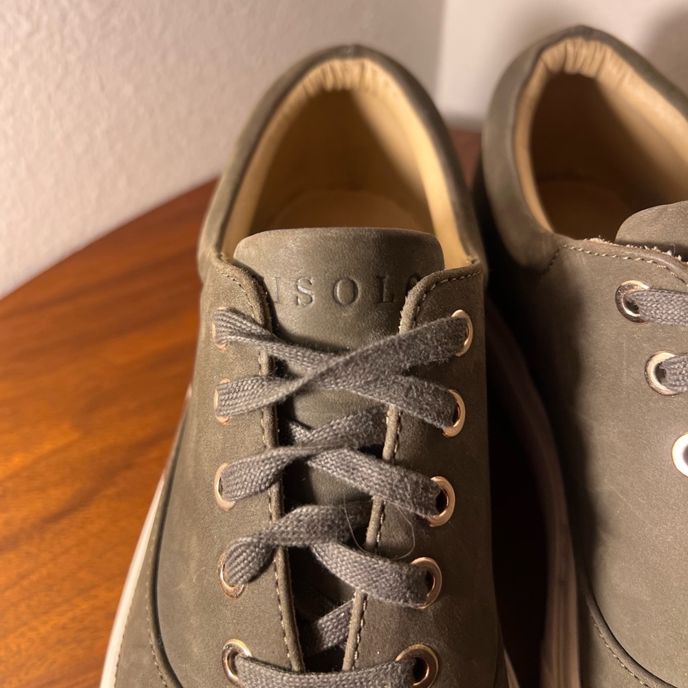 Nisolo Elayna Everyday Sneaker Moss Green Leather Size 8.5 - Picture 7 of 13
